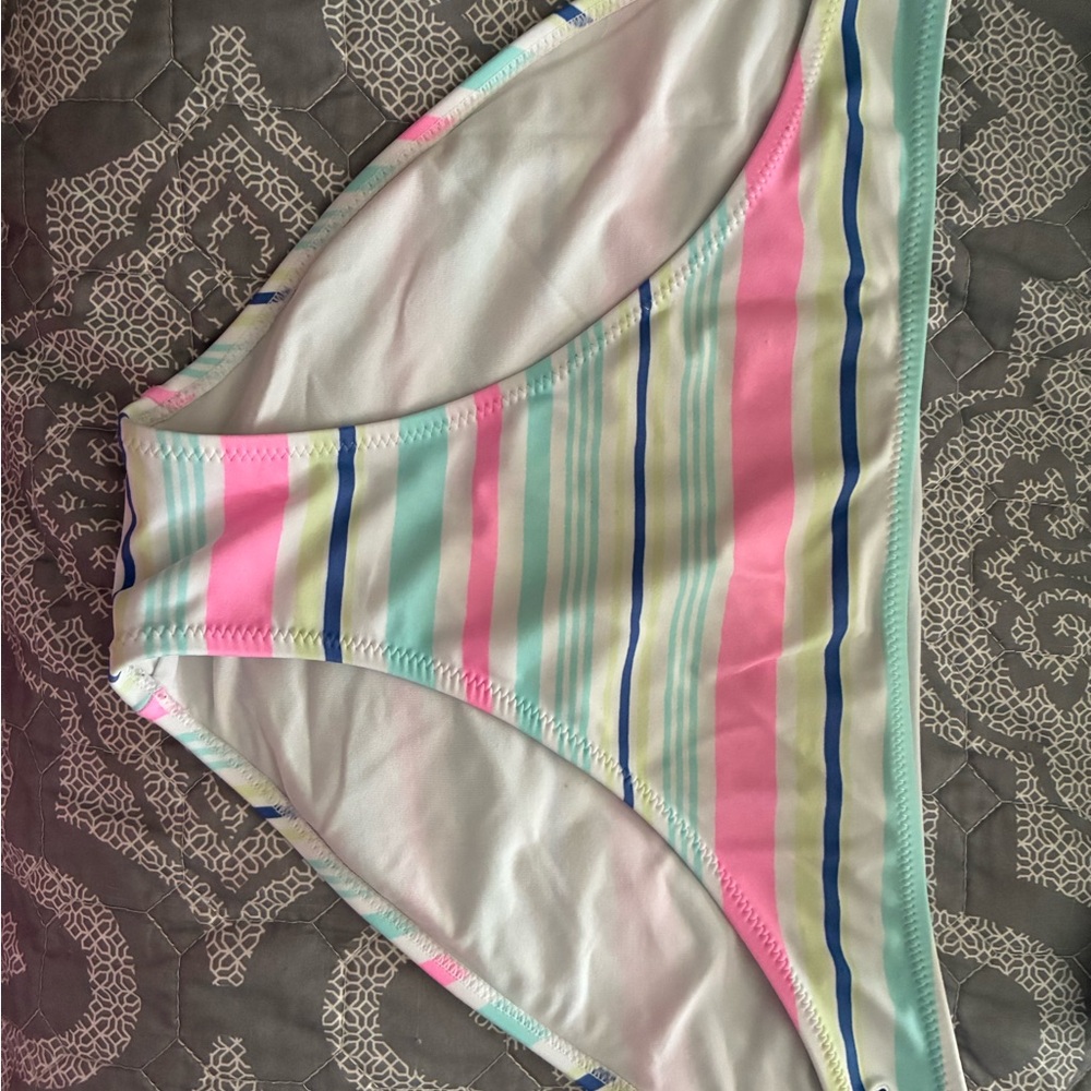 Striped Pastel Bikini Bottoms